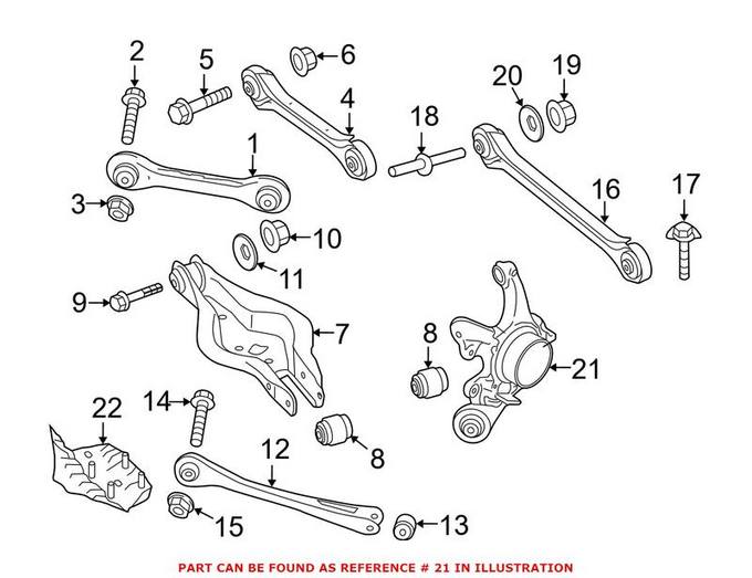 BMW Suspension Knuckle - Rear Driver Left 33326797507